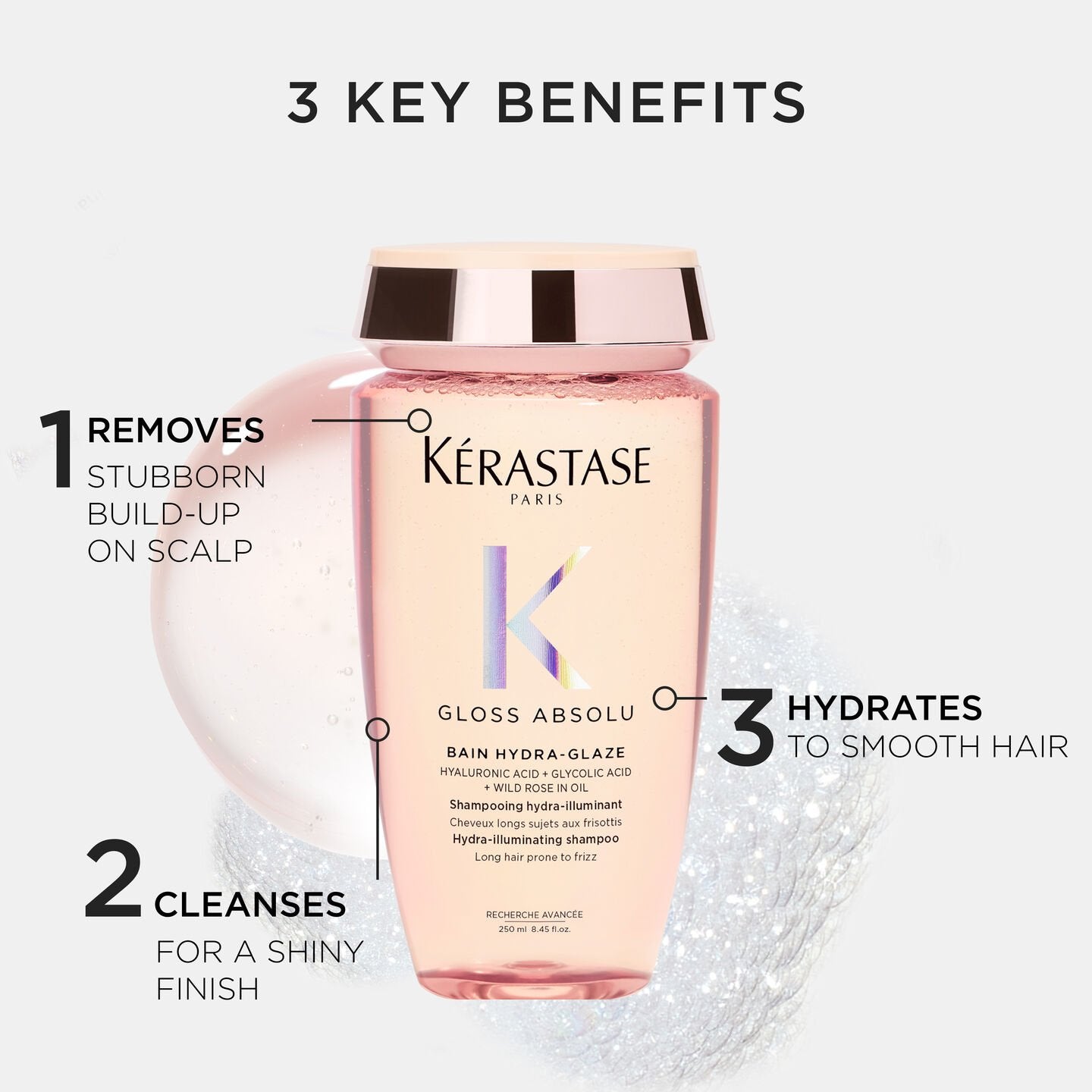 Kérastase Gloss Absolu Bain Hydra-Glaze Anti-Frizz Shampoo - 250ml
