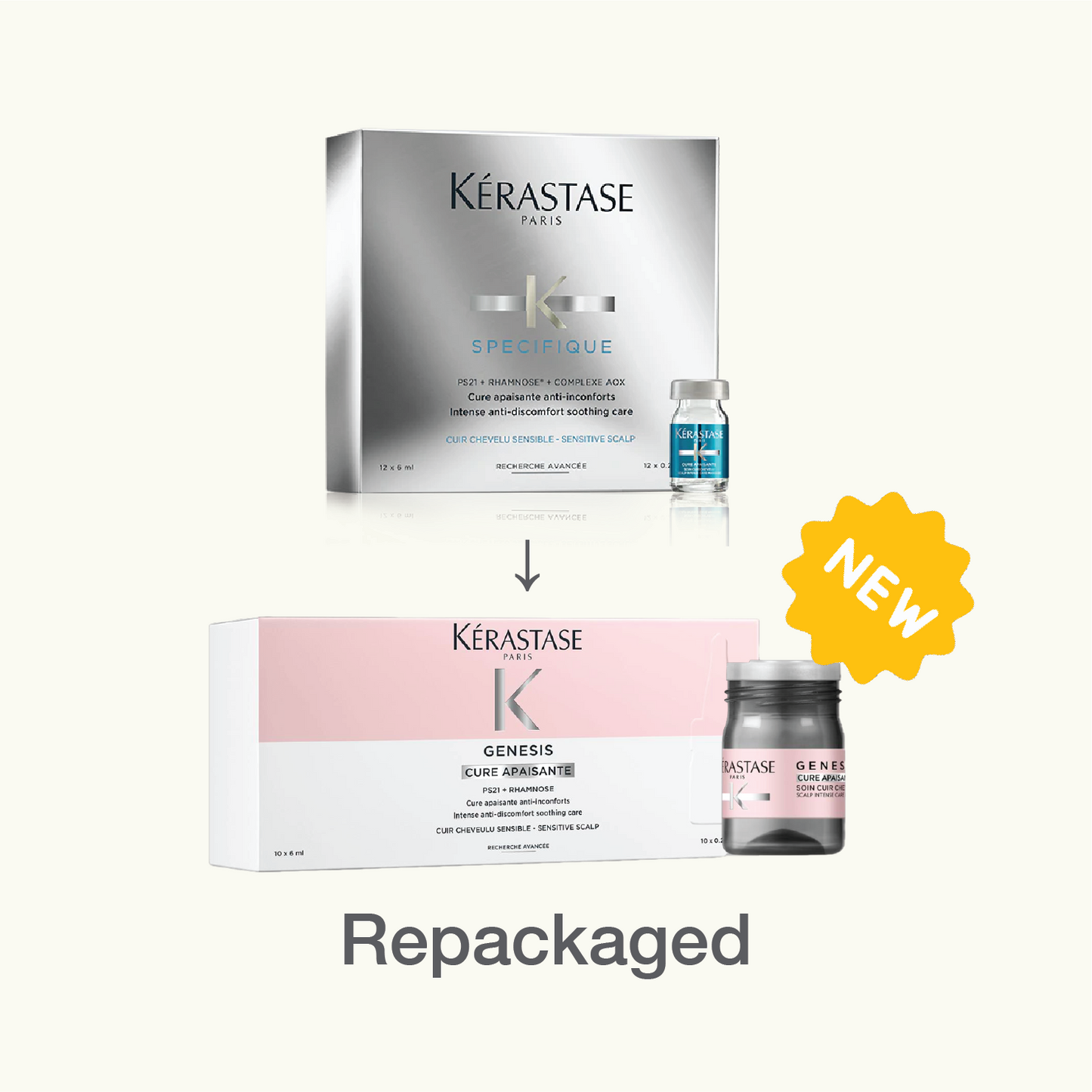 Kerastase Paris Genesis Soothing and Sensitive Scalp Apaisante Cure Treatment (10x6ml)