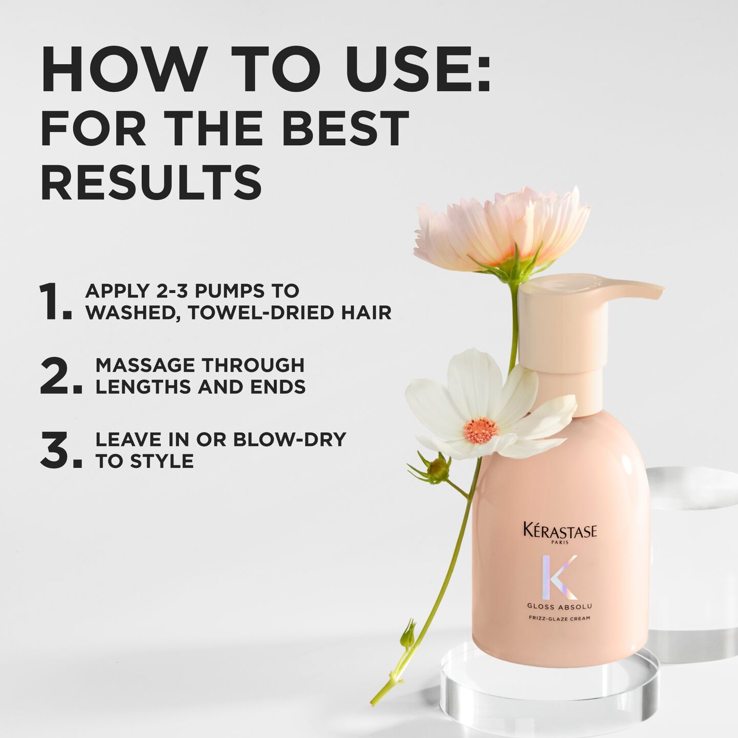 Kerastase Gloss Absolu Frizz-Glaze Heat Protecting Cream 250ml
